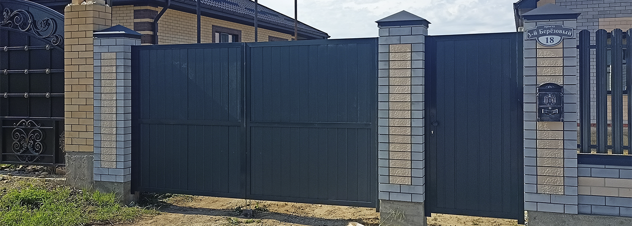 Въездные ворота в Кропоткине под ключ