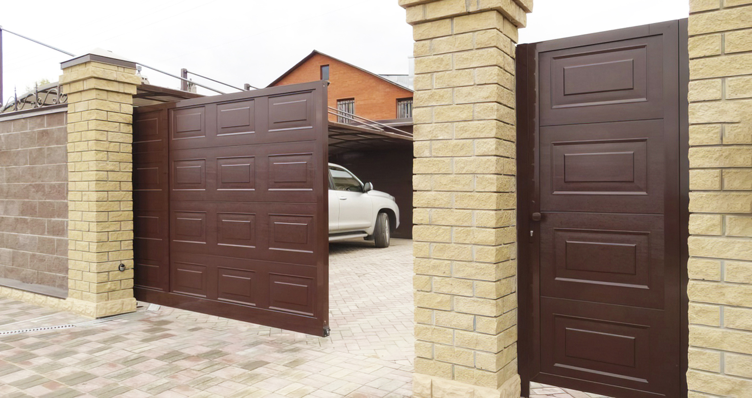 Ворота с калиткой в Кропоткине под ключ